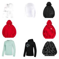 QIAODAN/乔丹休闲卫衣运动长裤男女生长袖百搭时尚透气舒适上衣 乔丹白/晴山蓝 155/XS