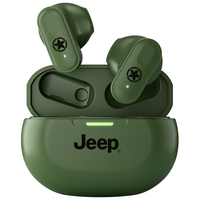 Jeep 吉普 真无线蓝牙耳机 运动游戏长续航半入耳式降噪蓝牙5.3适用于苹果华为安卓手机JP EW011绿色