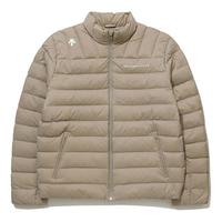 迪桑特（DESCENTE）男女同款日常休闲立领轻便羽绒服夹克 米色 M(95) 