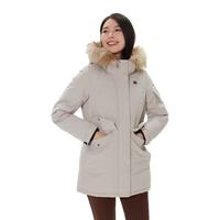 可隆 KOLON SPORT女士露营羽绒衣防水透湿羽绒服户外连帽防风外套 浅灰色LG M