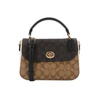 COACH 蔻驰 MARLIE系列 女士皮质手提包 C2836 IMCAH 浅棕/深棕 中号