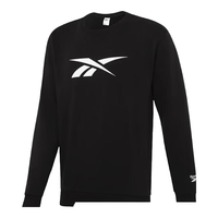 Reebok锐步男女黑色基础LOGO款百搭时尚经典圆领套头长袖卫衣 GR8472 黑色 A/S