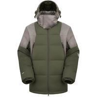 北面(The North Face)UE设计师款男防泼水鹅绒羽绒服户外24秋季|8A82 21L/灰褐绿 M