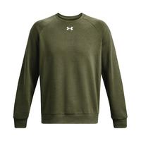 安德玛（UNDERARMOUR）Rival男子抓绒运动休闲圆领卫衣1379755 幽绿色390 XL