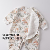 Kordear宝宝夹棉连体衣婴儿冬装外出服新生儿衣服和尚服52码 林深有灵 一件连体衣