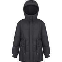 波司登（BOSIDENG）90绒短款羽绒服女休闲收腰显瘦连帽防风冬季保暖厚外套B40145206 黑色8056 S 160/84A