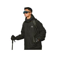 美津浓 Mizuno三合一冲锋衣男女可拆卸硬壳外套保暖防水防风衣春秋登山夹克 黑色 2XL