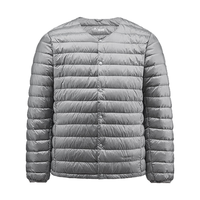 君羽户外羽绒服800蓬白鹅绒超轻内外穿鹅绒夹克可收纳E52105 雾灰-男款 S 女90斤以下/男115斤以下