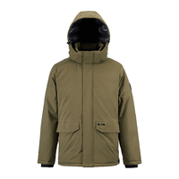 君羽羽绒服男23年户外加厚白鹅绒服防风保暖白鹅绒夹克H52217 墨绿 XL（150-170斤）