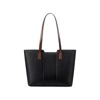 YUFUTER包包女包单肩包头层牛皮真皮斜挎包大容量水桶包通勤轻奢 黑色【真皮水桶包】