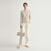 麦檬MM商场同款24秋冬新品山羊绒毛针织开衫上衣外套5F9133521 原绒米