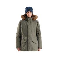 奥索卡OZARK羽绒服男女同款 冬季毛领防风羽绒服休闲外套156612 灰绿-158 M (170)