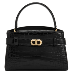 CHARLES & KEITH 鳄鱼纹 女士手提包  小包 黑色