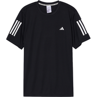 阿迪达斯 adidas速干百搭舒适男子圆领短袖上衣夏装男装训练跑步服