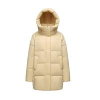 雪中飞2025冬连帽羽绒服女冬小个子韩可露丽风韩版保暖面包服 黄色|3060 XL /170/92A