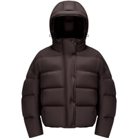 波司登（BOSIDENG）杨紫同款90绒短款羽绒服女泡芙款显瘦连帽防风保暖外套B40143102 灰朗咖|7A11 S 160/84A 110-130斤充绒238g