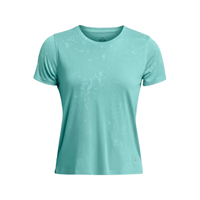 安德玛（Under Armour）女士 logo印花透气速干圆领套头短袖T恤 1382435 482绿色 M