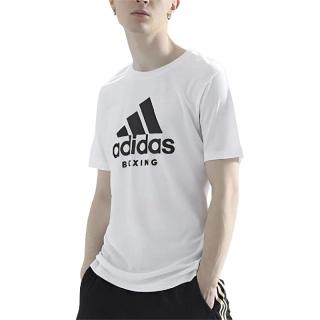 adidas 男子透气舒适圆领休闲运动短袖T恤ADICTB-WB XL码 白/黑
