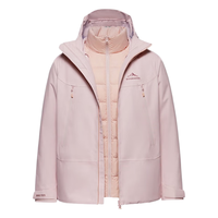 波司登（BOSIDENG）冬户外羽绒服男女款简约风高鹅绒三合一冲锋衣B30142450 苏梅粉1617 165/88A