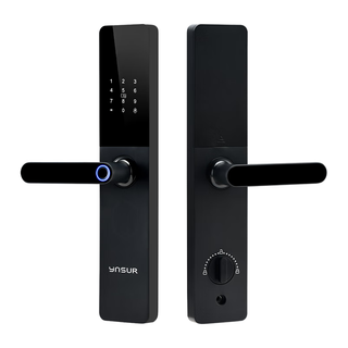 因硕 V27 指纹密码电子锁 家用防盗门锁