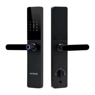 因硕 V27 指纹密码电子锁 家用防盗门锁
