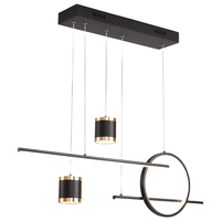  Lighting 雷士 NVC  星梦系列 智能LED吊灯 40W 黑金色 三色调光