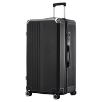 梵地亚行李箱男30英寸大容量万向轮皮箱子拉杆箱大尺寸女旅行箱密码箱黑 黑色