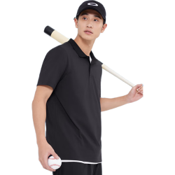 京东京造 运动短袖Polo衫男跑步户外夏季 黑色M