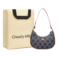 CHEARLY KITITY包包女包新潮法棍包夏时尚法式小众感腋下包 CK3000226-蓝色