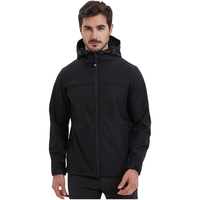 ALPINT MOUNTAIN软壳衣男外套加绒户外女防水防风秋冬季保暖登山服夹克 黑色（男） XXXL