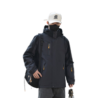 吉普（JEEP）冲锋夹克外套秋冬季户外三合一两件套防风保暖登山服LSM1203 深灰两件套 2XL（130斤-150斤）