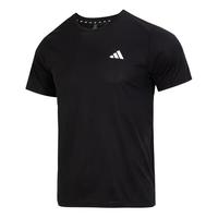 adidas阿迪达斯官方男装夏速干健身运动上衣圆领短袖T恤IC7428 黑色/白 A/XS