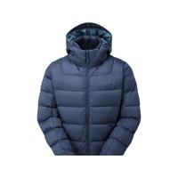 睿坡 Rab24秋冬Ascent男士连帽保暖防风疏水700蓬防寒羽绒服 QDE-67 暴风蓝TMB S