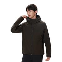 KOLON SPORT/可隆软壳夹克 男子户外运动登山徒步越野抽绳连帽外套 LHJK4ANK21-BR 棕色 L 175/96A