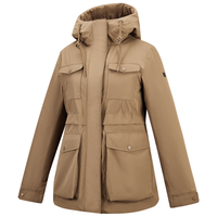 /可隆 KOLON SPORT防水棉服 女子户外运动防水防风保暖工装连帽可调节棉服 LKPJ4WTT10-CR 米白 S 160/84A