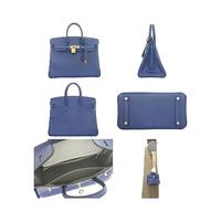 自营｜HERMES Bag 手提包Blue Saphir x Grimuet Special Birki