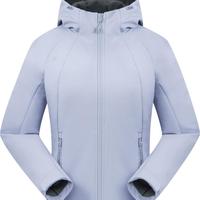 春秋户外登山服防泼水女士软壳功能连帽保暖外套时尚修身