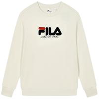 FILA斐乐卫衣男2024秋季加绒套头圆领女宽松针织运动上衣