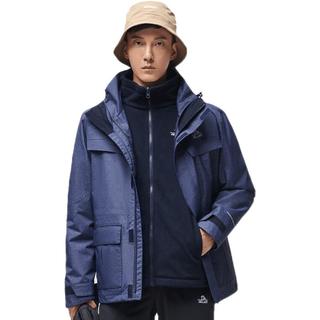 伯希和【佟丽娅代言】0105冲锋衣女三合一秋冬男外套防雨防风登山服装 【女】酸橙色 L
