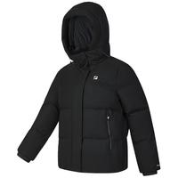FILA斐乐羽绒服女2024冬防泼水防污器械运动保暖连帽外套