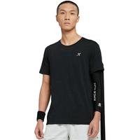 XTEP 特步 男子运动T恤 879229010084 黑色 M