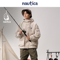 nautica white sail白帆×CityBoy 路亚系列日系中性防泼水宽松连帽三合一外套JW5335