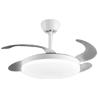 木林森照明风扇灯客厅餐厅卧室灯吊扇灯家用吊灯现代简约电扇灯具