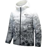 安踏雪壳羽绒服男冬季保暖连帽短款速暖外套男防泼水户外运动上衣 (2024)纯净白/向山而行-3 L(男175)
