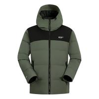 拓路者（Pioneer Camp）羽绒服男750蓬鸭绒连帽冬季厚款防风保暖户外面包服外套男士休闲 军绿色 M