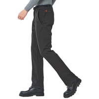 ALPINT MOUNTAIN软壳裤冲锋裤男士户外加绒保暖防风透气抓绒女徒步登山长裤子 【城际系列】男士黑色 XXL（185/100B）