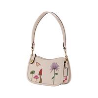 COACH 蔻驰 女士专柜款SWINGER 20系列单肩手提包腋下包皮质米色CK419B4RHR