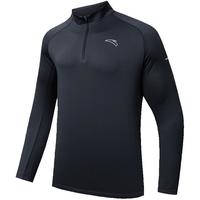 安踏抗菌长T | 针织长袖上衣男士秋季商务通勤半拉链立领t恤