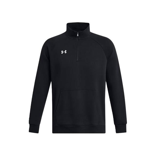 安德玛 UNDERARMOUR）秋冬Rival男子1/4拉链运动休闲卫衣1386016 黑色001 XXL