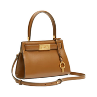 TORY BURCH 汤丽柏琦 LEE RADZIWILL系列 女士小号手提包 56912 909 褐色